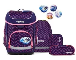 ergobag sac d'école Cubo Set 5 pièces PerlentauchBär pourpre