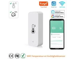 Slim WIFI 2.4GHz Temperatuur en Vochtigheidssensor _ Smart Temperature and Humidity Sensor werkt met Google Home - Remote monitor - app controle - slimme temperatuur sensor