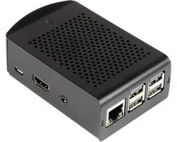 Joy-it rb-alucase+06 SBC-behuizing Geschikt voor serie: Raspberry Pi® Met bevestigingslasplaat Zwart