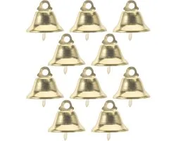 klok - kerstklokjes - kerst belletjes - Kerstboomversiering - 50 stuks - kerst versieringen - kersthangers - Kerstversieringen - kerstklokken - φ2.1 cm - Goud - kerst belletjesd - kerst belletjes mini - voor Kunsthandwerk, Kerstversieringen