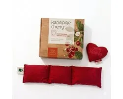 Kersepitje Cervico® – Langwerpig Kersenpitkussen – The ONLY Original - 13 x 55cm + Gevuld hartje