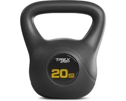 Trex Sport TX-020CKB - Kettlebell - Vinyl trainingsgewicht - 20 kg - Met brede handgreep