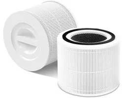 Filters compatibel met LEVOIT Core 300 / Core 300S luchtreiniger, 3-in-1 H13 True HEPA actieve koolfilter, zeer efficiënt voorfilter, vervanging Core 300-RF-filter, wit