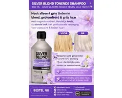 Tonende Shampoo Silver Blond 400 Ml Neutraliseert Gele Tinten In Blond, Geblondéérd & Grijs Haar Met Magnolia-Extract. Herstel Je Koele, Stralende Look Met Professionele Verzorging. Voor Zijdezacht & Helder Haar!