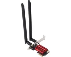 SnelShoppen - Goshyda Tri Band WiFi 6E PCIe Kaart 4200Mbps, Bluetooth 5.2 Adapter voor Desktop PC, Compatibel met Windows 11/10, WPA3 Encryptie, Laag