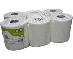 Poetsrol - Torkrol - 6 rollen - 2 laags - 100% CELLULOSE