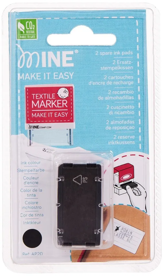 STAMP  Recharge d'encre noire pour tampon textile