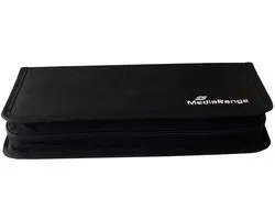 Pochette CD MediaRange BOX51 48 CDs/DVDs/disques Blu-ray Nylon® noir (l x H x P) 289 x 49 x 161 mm 1 pc(s)