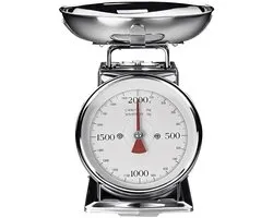 Balance de cuisine analogique PromoHome avec Kom amovible - Capacité de pesée : 2 kg