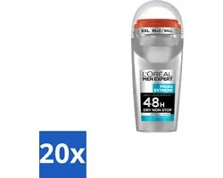 20 x L’Oréal Paris Men Expert – Deodorant Roller – Fresh Extreme 48H – 50 ml - Voordeelverpakking - 20 stuks