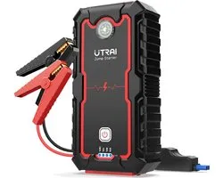 Utrai - JS One - Démarreur pour voiture - Câbles de démarrage - Démarreur - 12V - 2000A - Aides au démarrage - Banque d'alimentation - éclairage - SOS - Stroboscope - Avertissement - Zwart