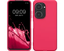 kwmobile coque de téléphone compatible avec ASUS Zenfone 10 / Zenfone 9 - Coque pour smartphone - Coque arrière en rose fluo