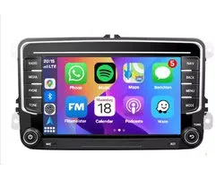 Autoradio 1/32GB met Carplay en Android Auto | Geschikt voor Vw volkswagen Golf 5 & 6 Polo Caddy Bora Jetta Transporter T5 Touran Passat scirocco 2003-2017 | radio met navigatie | 2006 2007 2008 2009 2010 2011 2012 2013 2014 2015 | Rns mk5 A6 R b6
