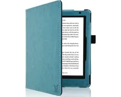Kobo Aura H2O Edition 2 Cover - Book Case Premium Sleep Cover Housse en Cuir avec Fonction Auto/Réveil - Blauw