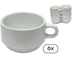 Tas empilable porcelaine 8xh5.5cm par 6