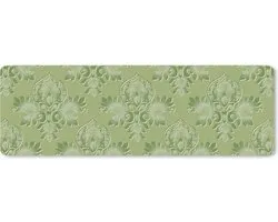 Muismat XXL 90x30 cm - Bureau onderlegger - Bureau mat Psychedelisch - Bladeren - Groen - Vintage - Design - Bureaumat - Gaming mousepad xl - Bureaulegger groot - Computer deskmat
