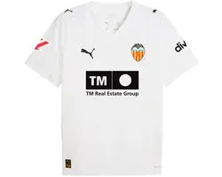 Puma Valencia Cf 25/26 Replica Thuis Korte Mouw T-shirt Junior Wit 9-10 Years Kinderen