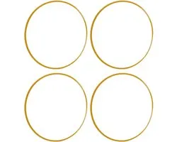 Naroote Wheel Rim Protector, Anti Impact Automotive Rim Ring Guard Aluminum Alloy Universal Scratch Proof 4pcs for 16 Inch Wheel Hub (YELLOW)