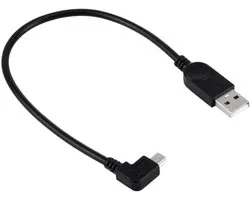 OneOne 0,30m câble Mini USB. Câble de chargement coudé vers la gauche. Câble de charge USB vers Mini USB convient pour TomTom Rider, Rider 2, Rider Europe, Rider Pro, Rider Regional (non compatible avec Rider 40,400,420,450,50,500,550)