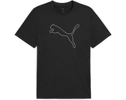 PUMA M TAD ESSENTIAL HEATHER CAT TEE (CF large cat) Heren Sportshirt - Puma Black Heather