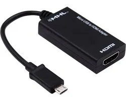 Câble Micro Usb 2.0 Mhl vers Hdmi Femelle Hd 1080P - Convertisseur Hdmi Android Adaptateur Micro Usb - Compatible avec Samsung Galaxy Nexus, Galaxy S2, Galaxy Note, Infuse 4G, HTC Evo 3D, EVO View 4G, Flyer, Sensation 4G, Epic 4G Touch - Noir