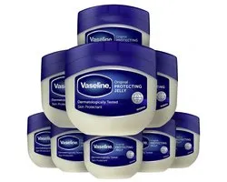 Vaseline Original Petroleum Jelly – Soin hydratant pour peaux sèches et soulagement de l'eczéma – Pack économique 6 x 250 ml – Répare et protège avec autocollant Kajal