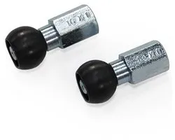 Adaptateur de roue à axe Solide Burley Ballz Coho Xc 9,5 mm Argent