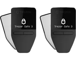 2x Trezor Safe 3 - Duo bundel - Crypto hardware wallets - Stellar Silver