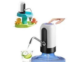 Pompe à eau potable - Pompe à eau électrique - Blanc - Remplisseur d'eau automatique - Rechargeable par USB - Pompe pour bouteille d'eau - pour la maison, le bureau, le camping, les voyages - Pompe à eau portable