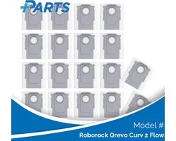 Sacs à poussière Roborock Qrevo Curv 2 Flow (18 pièces, alternative Plus.Parts® pour 8.02.0239)