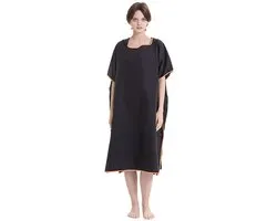 Strandbadjas - 90*110cm - badcape voor heren en dames - poncho handdoek - microvezel surfhanddoek - lange kapstok met capuchon - unisex - ideale handdoek voor het strand, surfen, surfen - effen cape met capuchon - absorberende en snel drogende cape