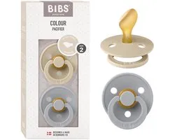 BIBS Colour Fopspeen - 6-18 mnd - 2-pack - Anatomisch -Vanilla/Cloud