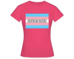 Love Is Love Transgender Pride Statement T-Shirt Dames