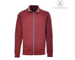 Chris Cayne heren vest, 4XL, bordeaux, honeycomb structuur, rits, steekzakken