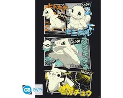Pokémon Pikachu & Kanto Starters Unisex Poster - meerkleurig - Standard
