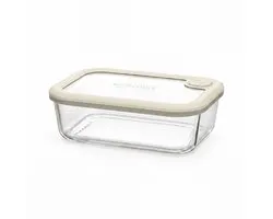 Boîtes de conservation Safecourt - entièrement en verre (100% sans micro-plastique) - four, congélateur, micro-ondes et lave-vaisselle - 1 Litre