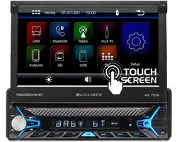 Caliber Autoradio met Bluetooth en dab+ - 7 inch Klapscherm - Touchscreen - 1 din - Achteruitrijcamera ingang (RMD583DAB-BT)