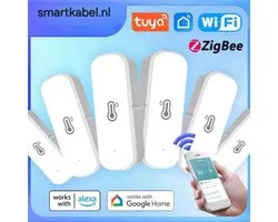 Slim WIFI 2.4GHz Temperatuur en Vochtigheidssensor - Smart Temperature and Humidity Sensor werkt met Google Home - Remote monitor - app controle - slimme temperatuur sensor - Smartkabel.nl
