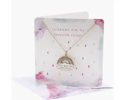 CGB GIFTWARE Cloud Nine Rainbow Design Enamel Necklace on Gift Card | From Jewelry | ladies |
