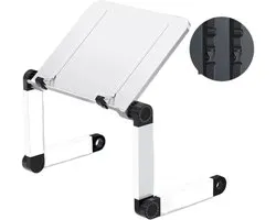 Projector standaard - Beamer tafel - Presentaties geven - Verstelbaar en draagbaar - 30x24cm blad - Wit