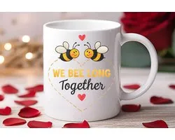 Mug We Bee Long Together - GiftForHer - CuteGift - ValentinesDay - RomanticGift - KawaiiGift - Valentijn - Schattig - LiefCadeau - LiefCadeau