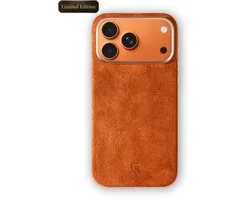 GoldStandard - Étui Alcantara - Étui iPhone 17 Pro MAX - Étui iPhone Alcantara - Orange