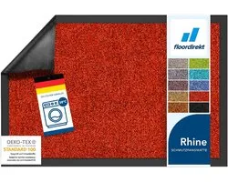 FLOORDIREKT Deurmat - Droogloopmat - Schoonloopmat - Rhine - Waten Melon Red - 40 x 60 cm