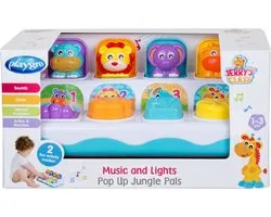 Playgro Muzikale Pop Up Speelgoed - Interactief babyspeelgoed - Muziek en licht -jungle geluiden - 2 speelopties - Speelgoed Baby - Speelgoed 1 jaar - Baby speelgoed