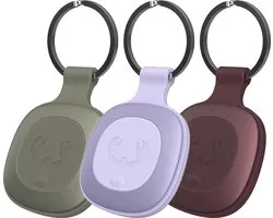Fresh 'n Rebel Smart Finder Tag 3 pack - Bluetooth Tracker – Werkt met Apple Find My / Zoek Mijn - Dreamy Lilac & Dried Green & Deep Mauve