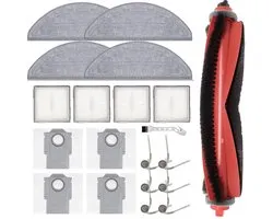 Accessoires geschikt voor Roborock Q10 S5/Q10 S5+/Q10 X5 robotstofzuiger - 1 hoofdborstels, 4 stofzakken, 4 dweilpads, 4 HEPA-filters, 6 zijborstels, 1 reinigingsborstel - 12 delige