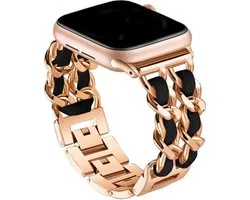 Bracelet de montre de Luxe adapté pour Apple Watch Band, bijoux élégants, Bling pour Apple Smart Watch Band Series Ultra 8 7 6 5 4 3 2 1 Se Mode 42 mm 44 mm 45 mm 49 mm Or Gold