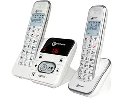 Geemarc Duo - Téléphone DECT Duo - Répondeur - Wit