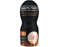 Shots Toys Easy Rider Masturbator met Verwarmend Glijmiddel Anus - beige