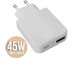 Chargeur YSONIC - Chargeur rapide - Port USB C - Prise Type C - Charge Fast 45 W - Compatible avec Apple iPad Air - Pro - Samsung Galaxy S25 - S24 - A56 - A36 - Plus - Ultra - Wit